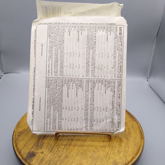 UNCUT Vintage Craft Sewing PATTERN McCalls 5418 Little Raggedy Dolls, Clothes - Picture 2 of 3